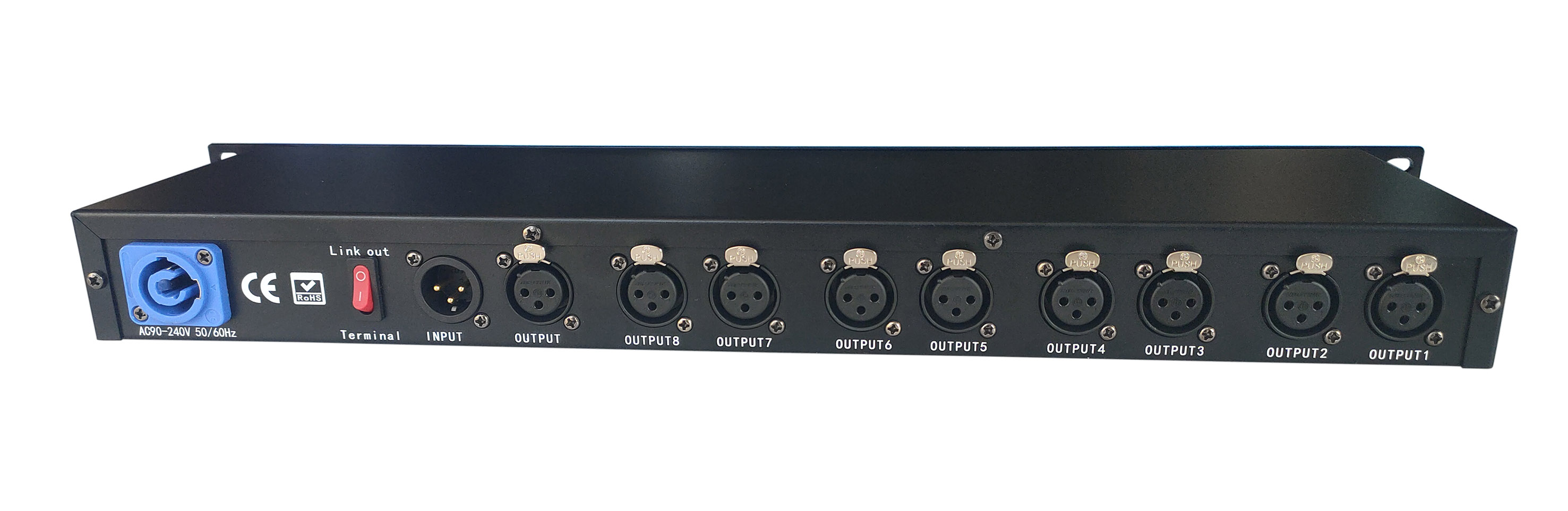 CA8802G 8路放大器后孔(全隔離) CA8802G 8路放大器后孔(全隔離)