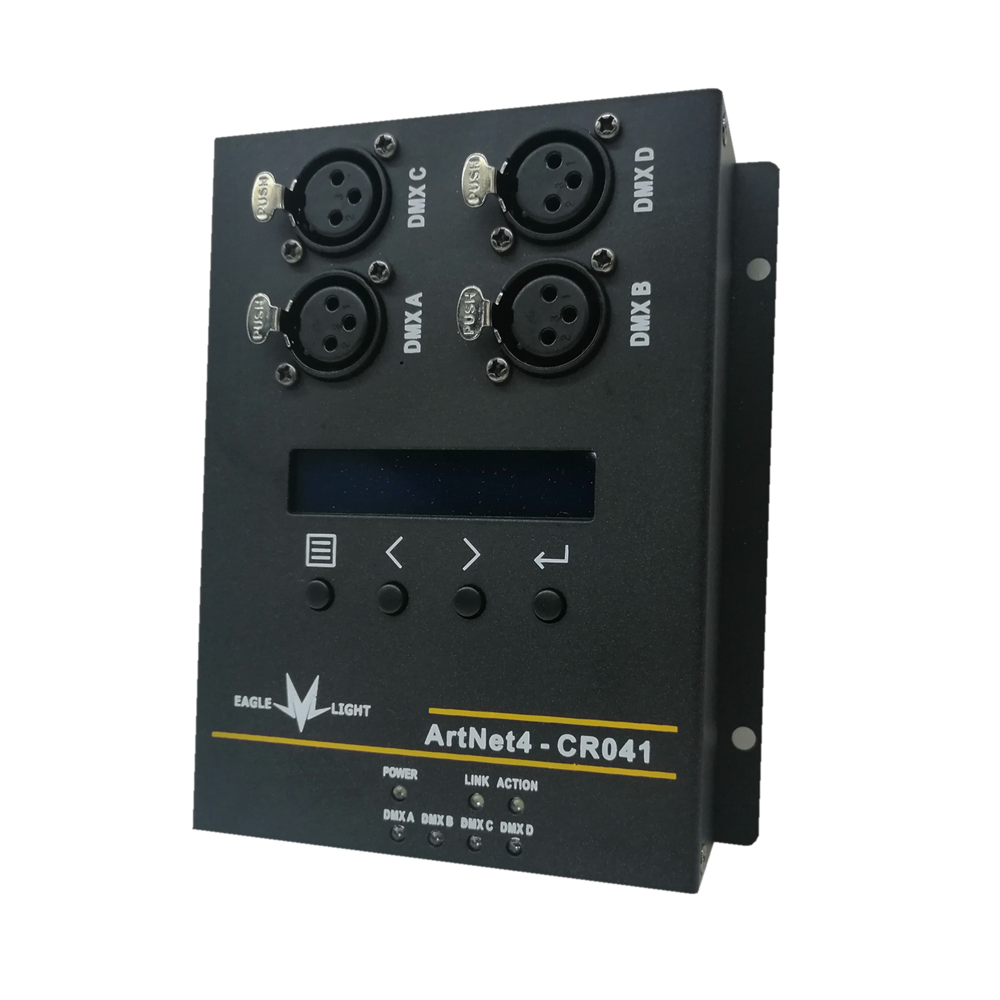 CR041R  4路ArtNet轉DMX512(網絡轉換器)可燈鉤安裝、網線POE供電 CR041R  4路ArtNet轉DMX512(網絡轉換器)可燈鉤安裝、網線POE供電